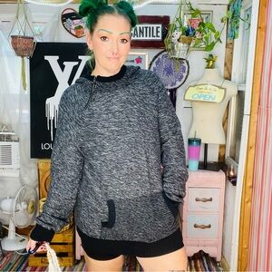 Oversized Gray and Black Boxy Sweatshirt Size XLarge